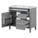 Bathroom Vanity & Top Sink, Modern Bathroom Storage Cabinet With 2 Drawers And A Tip-Out Drawer