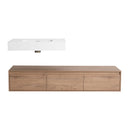 Modern Wall Mounted Bathroom Vanity With Resin Sink And Soft Close Drawer