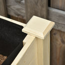 Outsunny - Raised Garden Bed, 47" x 22" x 33", Elevated Wooden Planter Box With Lockable Wheels, Storage Shelf, And Bed Liner For Backyard, Patio - Natural