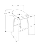 Bar Stool, Bar Height, Contemporary & Modern (Set of 2) - Gray