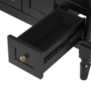 Bathroom Vanity With Ceramic Sink, 2 Doors 3 Drawers, Soft Close Design