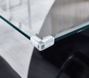 Stylish Dining Room Table, Luxury Glass Top Dining Table, Modern Design For Your House - Black
