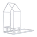 House-Shaped Roof Headboard Floor Bed, (Without Slats)