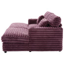 Plush Oversized Double Chaise Lounge Sofa Bed With USB Ports And Cup Holders