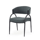 Contemporary Upholstered Dining Chairs With Metal Legs (Set of 2)