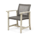 Outdoor Dining Chair Acacia Wood Frame (Set of 2)