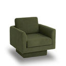 360° Modern Swivel Accent Chair Round Armchair, Thick Padded Single Lounge Sofa Upholstered Comfy