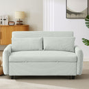 Pull-Out 2 Seat Modern Sleeper Sofa With 2 Throw Pillows And USB Ports