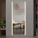Frameless Full Length LED Mirror With 3 Color Changing Light And Explosion Proof Glass - Silver