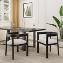 Contemporary Dining Chair Set With Armrests