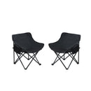 Portable Folding Camping Chairs With Carry Bag (Set of 2)