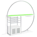 Risley - 2-Door Circular LED Home Bar With Wine Storage