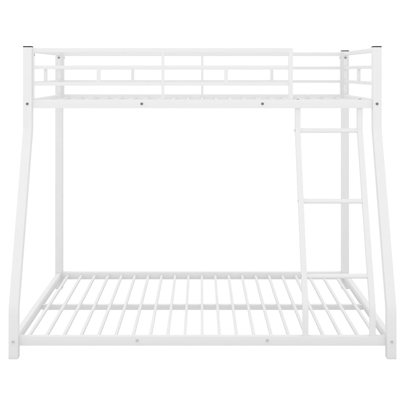 Metal Floor Bunk Bed, Twin over Full,White(OLD SKU:MF193244AAK)