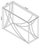 Lille - Glass Top Entryway Sofa Console Table Accents