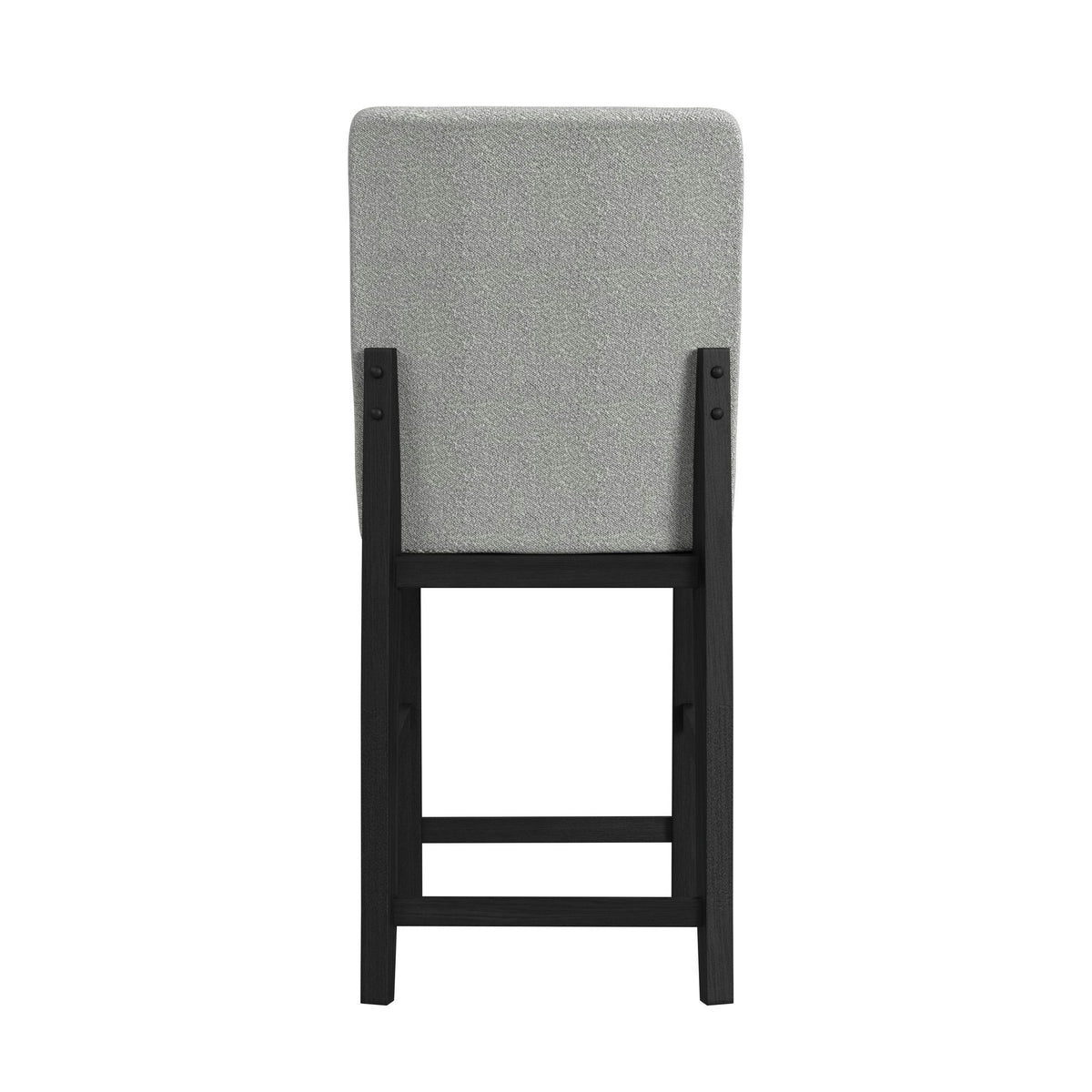 Portland Square Back Fabric Barstool (Set of 2) in Gray / Black by Elements International, view 8