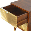Manila - Nightstand - Brown / Gold