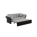 Queen Pull Out Sofa Bed, 3 In 1 Convertible Sleeper Tufted With 2 Soft Pillows