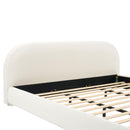 Upholstered Simple Modern Bedroom Bed With Curved Headboard