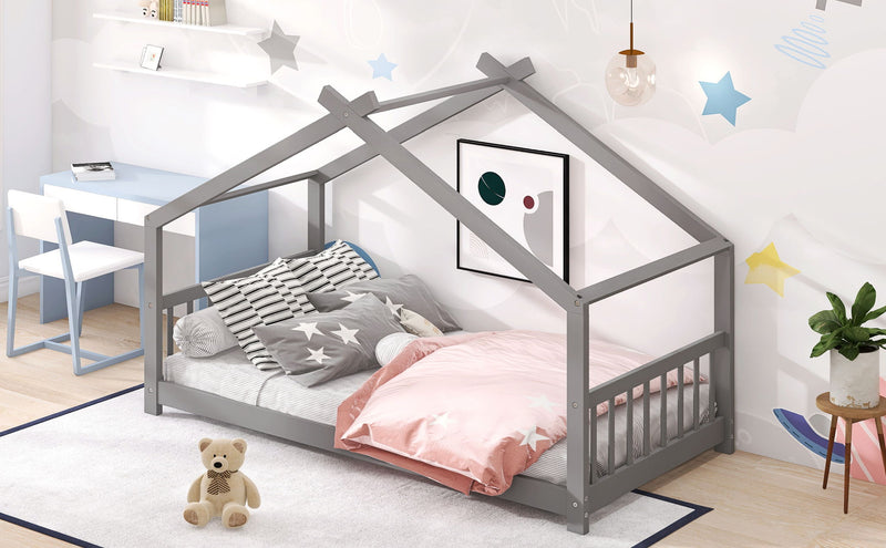 Wooden Playhouse Bed