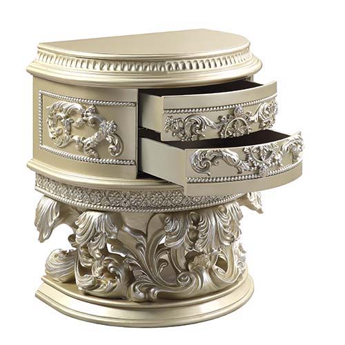 Vatican - Nightstand - Champagne Silver Finish - Atlantic Fine Furniture Inc