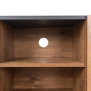 Mid Century TV Stand With 3 Cabinets, Media Console Table For Tvs Up To 70'', Entertainment Center With Storage For Living Room - Black / Brown