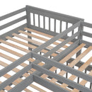 L Shaped Bunk Bed With 3 Drawers, Portable Desk And Wardrobe