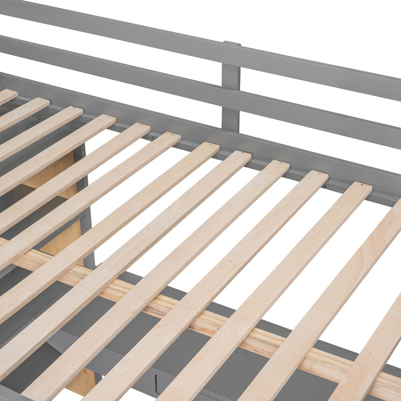 Loft Bed With Ladder, Shelves, And Desk