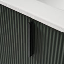 Bathroom Vanity With Ceramic Sink, Fluted Design