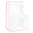 Amia - Complete Vanity With Lightbulbs - Glossy White