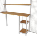 Metal Loft Bed With Wardrobe, Desk, Storage Shelves
