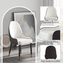 Modern PU Sponge-Filled Dining Chair, Solid Wood Metal Legs, Suitable For Restaurants, Living Rooms And Rooms (Set of 2)