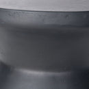 Side Table Modern Concrete Accent Piece - Black