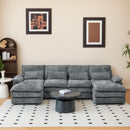 Modular Sectional Sofa Cloud Couch With Double Chaise Lounge