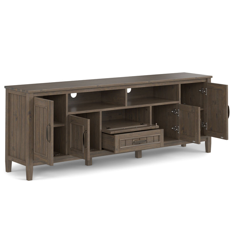 Lev - Handcrafted TV Media Stand - Smoky Brown