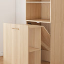 Stretchable Office Desk With Storage Shelves And Mobile Wheels