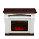 Electric fireplace with mantel shelf, freestanding