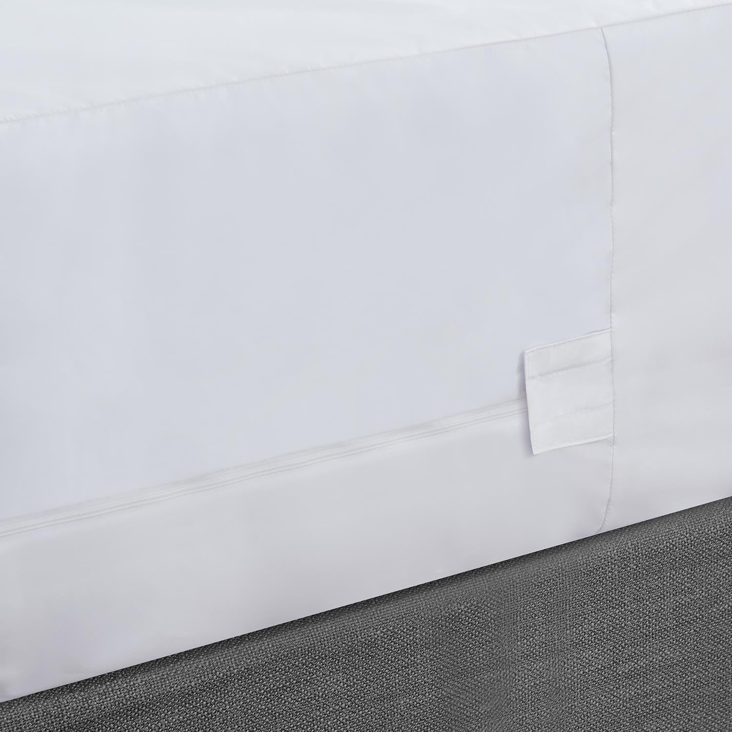 Waterproof Zippered Mattress Encasement - White