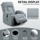 Power Assist Recliner with Massage and Heat, Grey