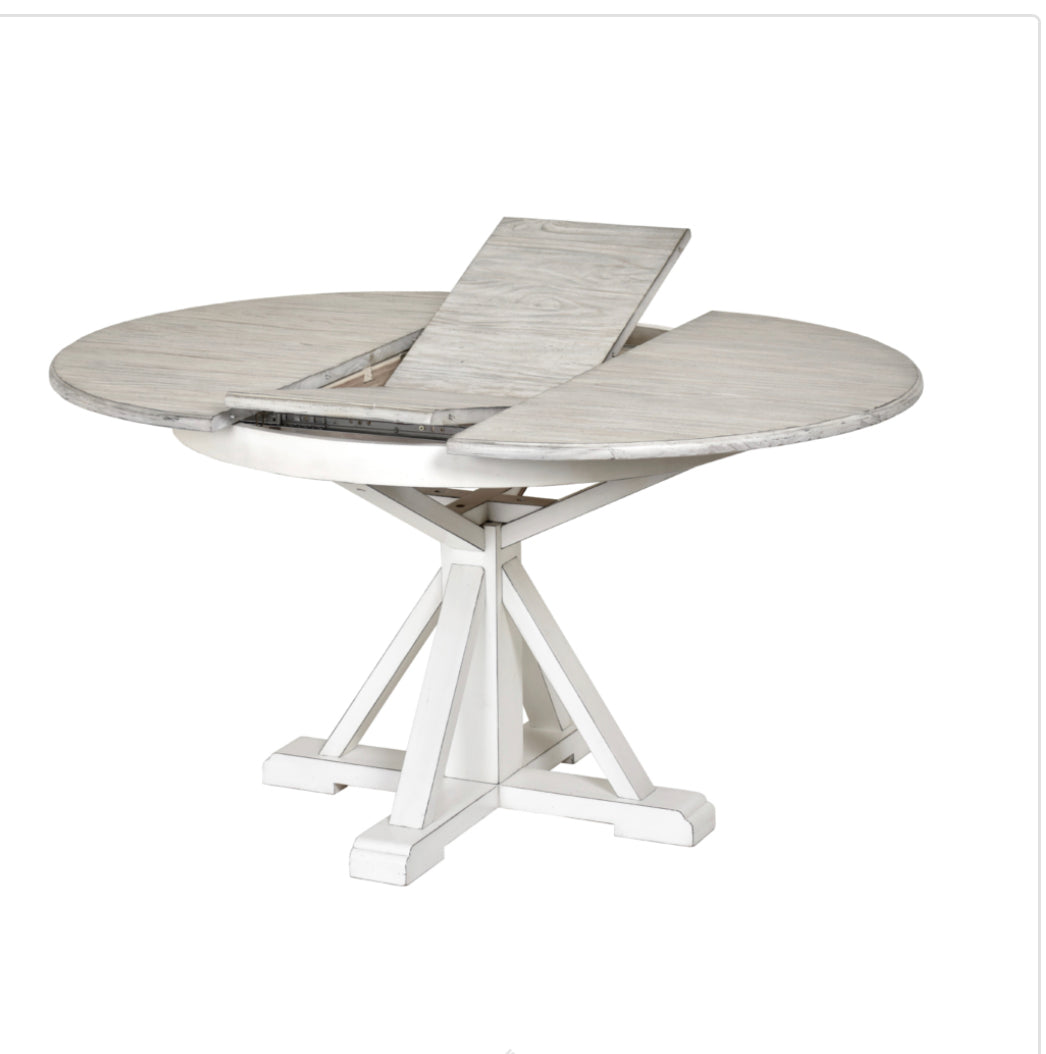 Islamorada Round Dining Set with Butterfly Leaf Table - Atlantic Fine Furniture Inc