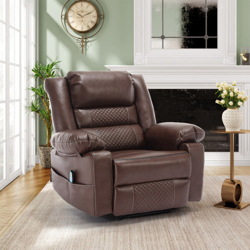 Breathable Leather Massage Recliner - Manual