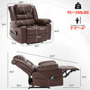 Breathable Leather Massage Recliner - Manual