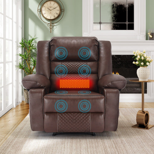 Breathable Leather Massage Recliner - Manual