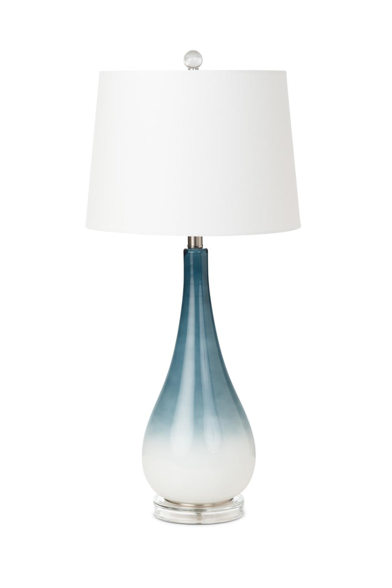 Serenity Blue/White Glass Table Lamp