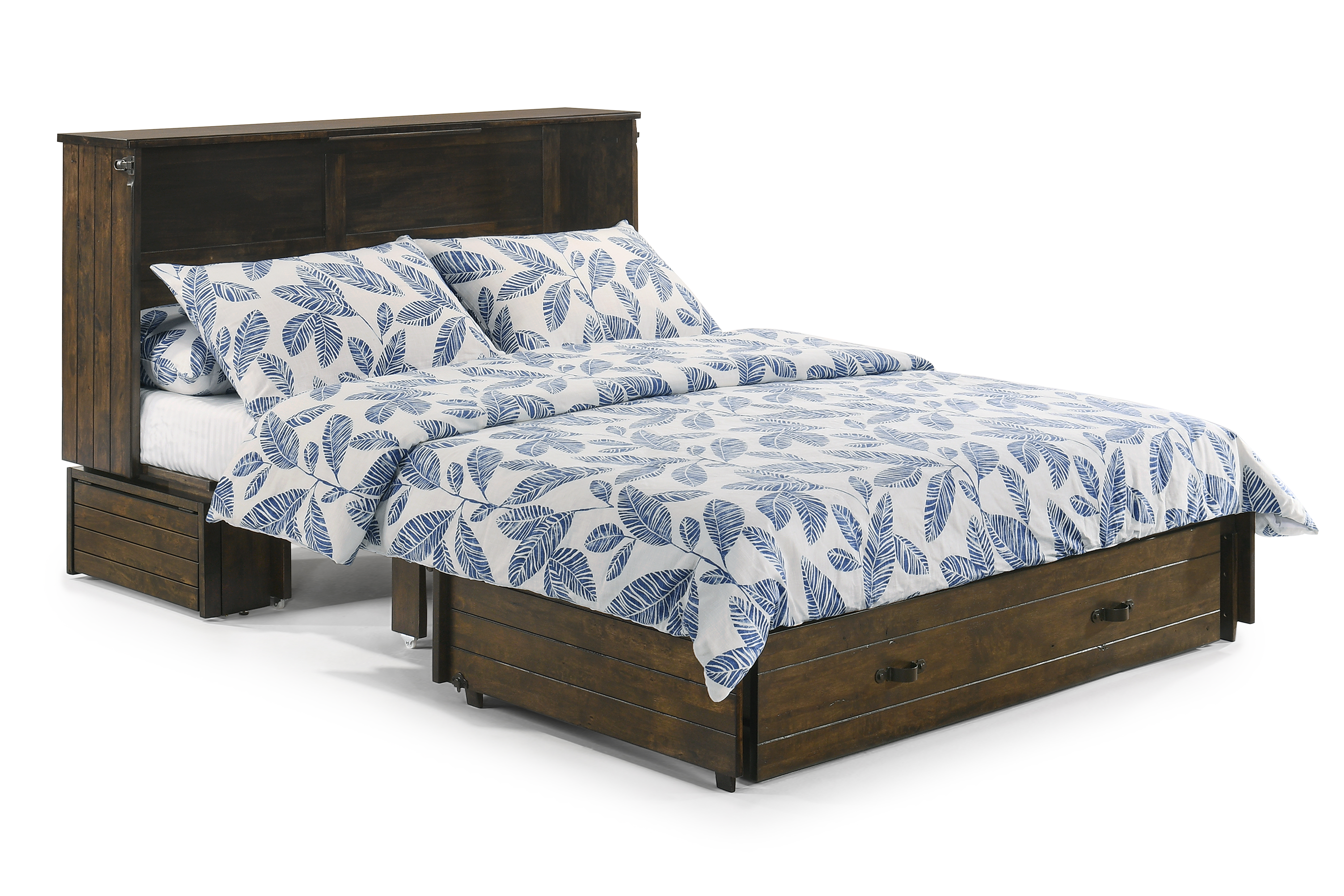 Marfa Murphy Cabinet Bed in Wildwood Brown, converted to queen bed | Atlantic Fine Furniture, Melbourne FL