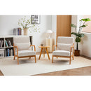 Mid-Century Modern Accent Chair, Beige