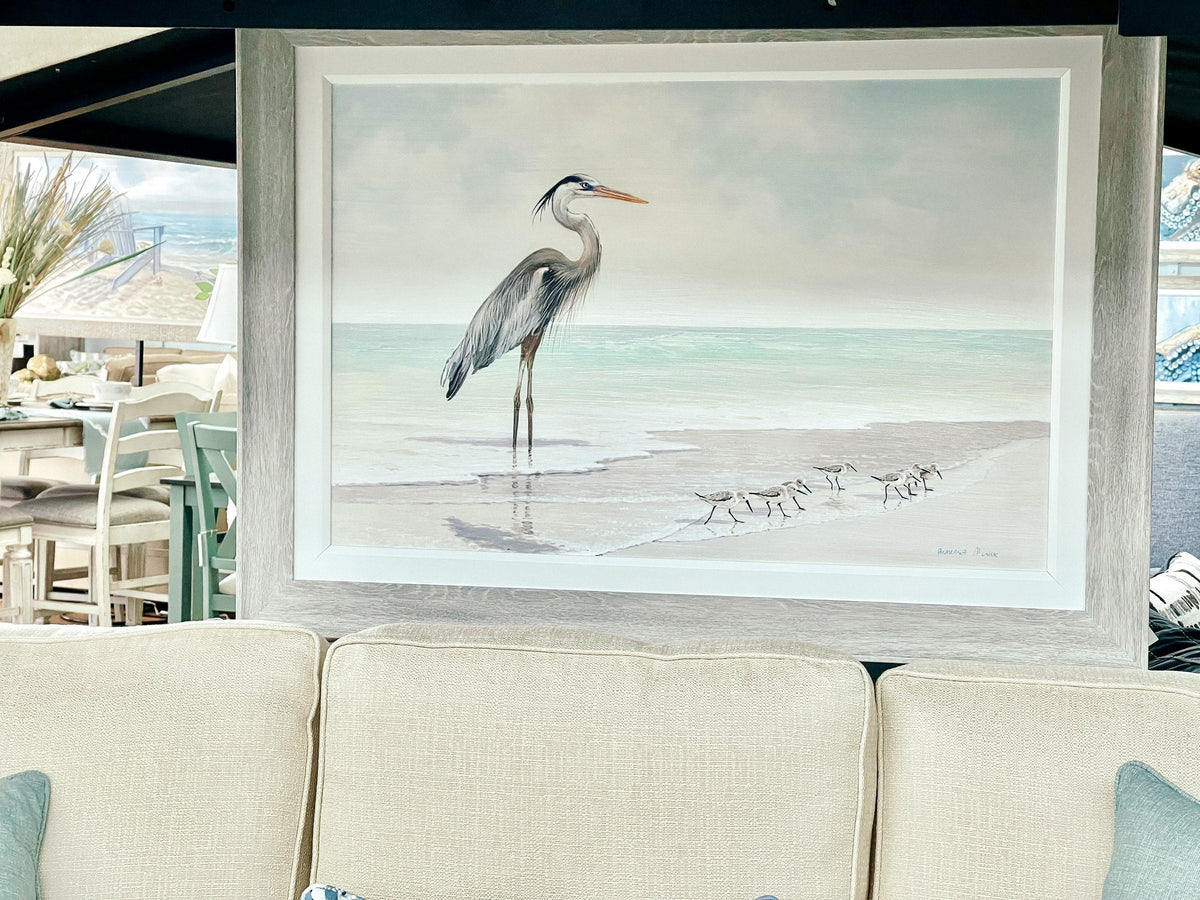Anastasia Musick framed heron print, Atlantic Fine Furniture Melbourne FL