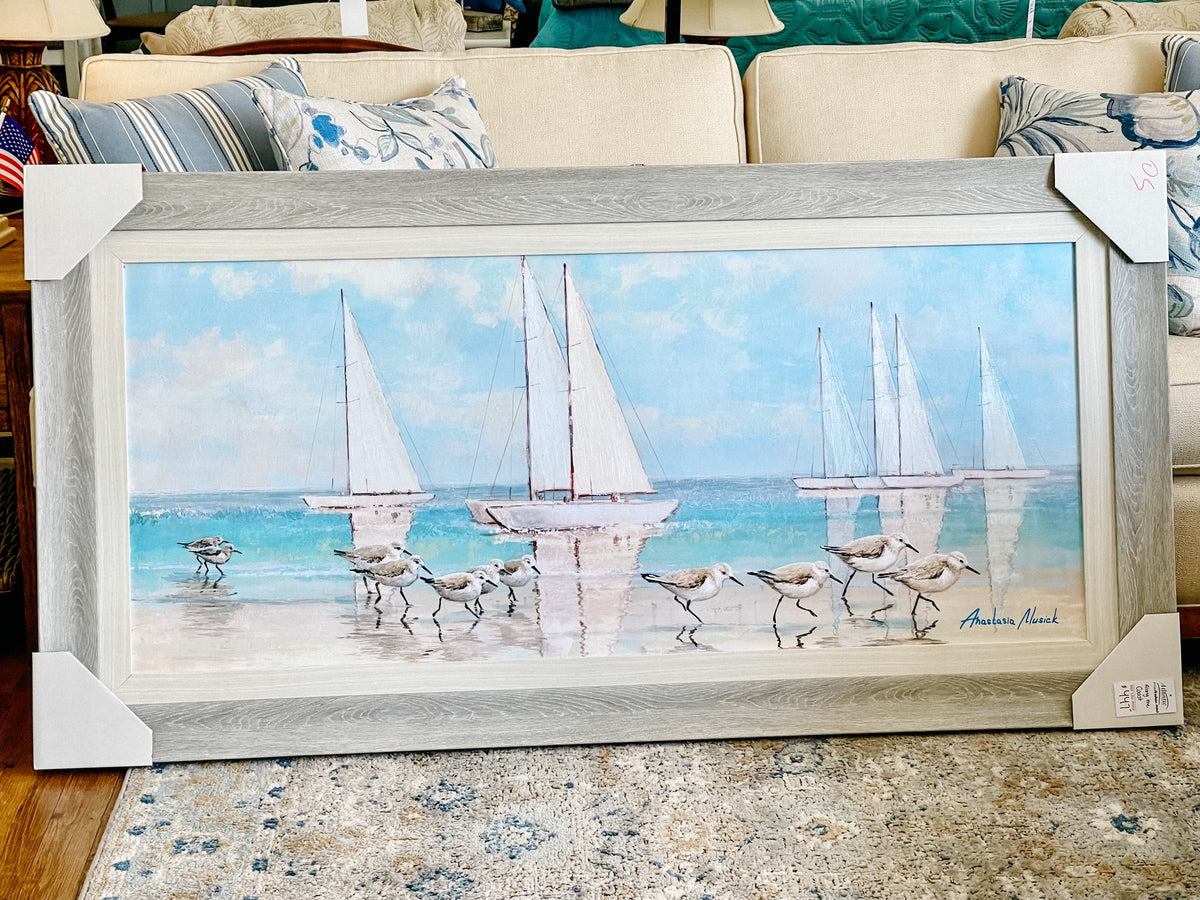 Anastasia Musick framed sailboats print, Atlantic Fine Furniture Melbourne FL