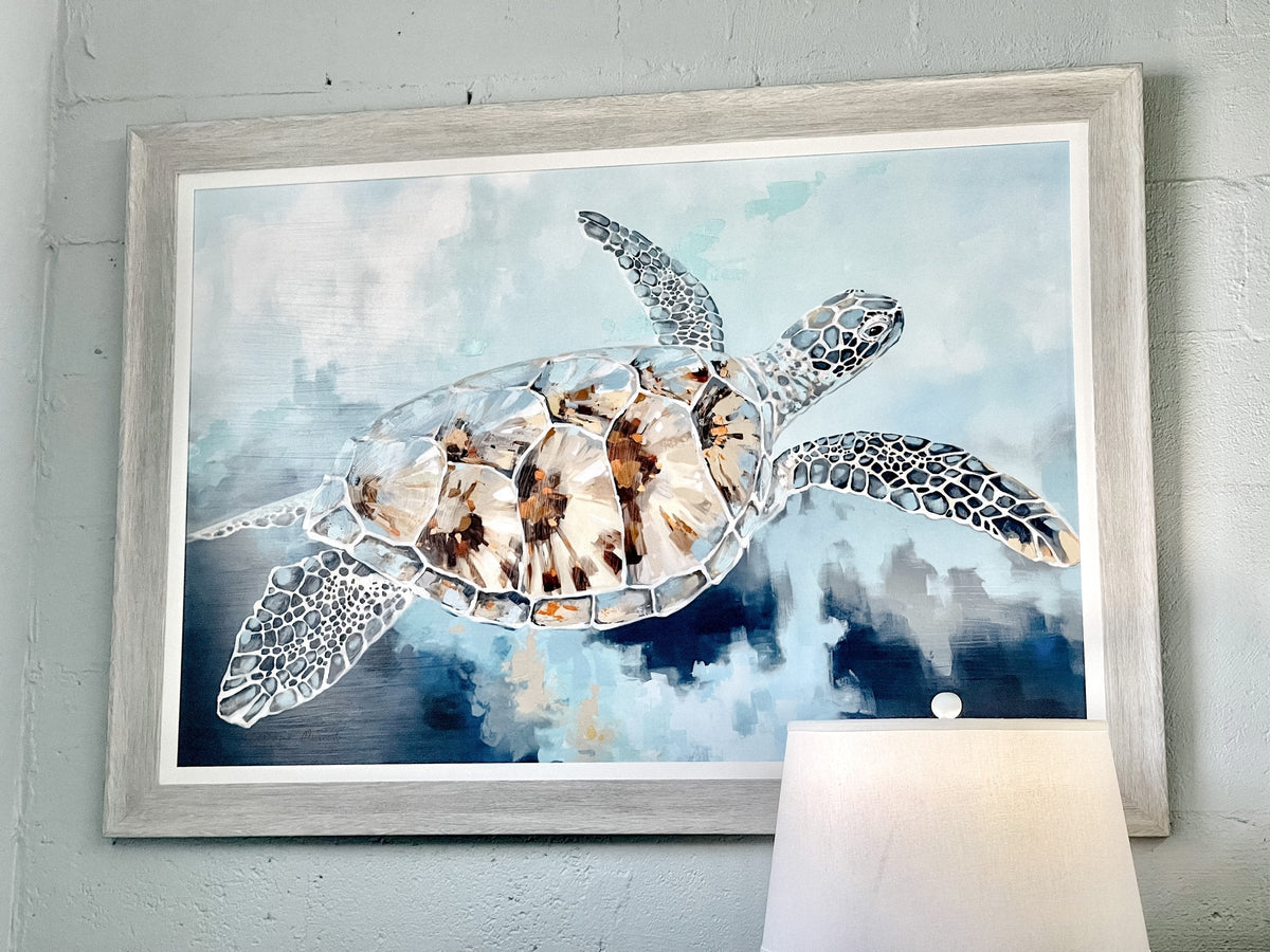 Anastasia Musick framed sea turtle print, Atlantic Fine Furniture Melbourne FL