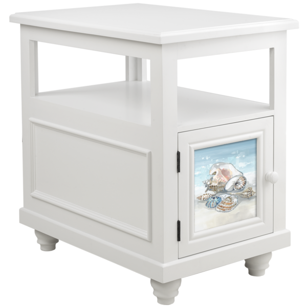 Nantucket Chair Side Cabinet Table with Optional Insert Panel