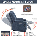 Power Assist Recliner with Massage and Heat - Navy